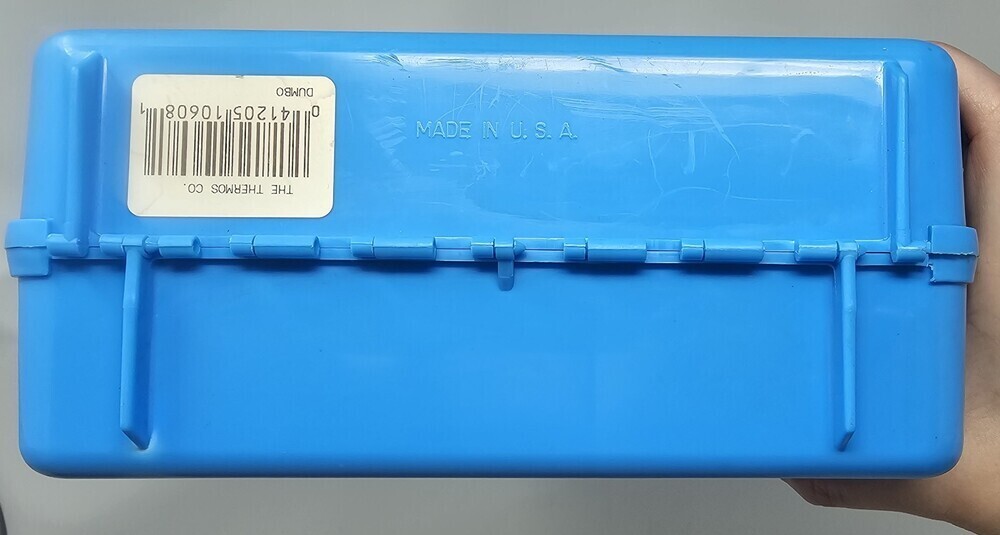 Vintage Walt Disneys Dumbo Lunch Box 80s 90s Blue Plastic USA No Thermos - Picture 6 of 9
